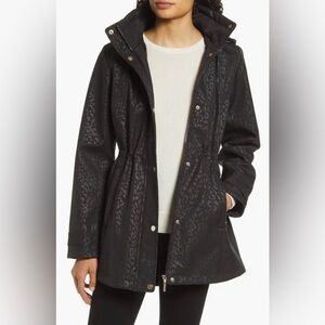 Women’s Gallery New York Black Hooded Lined Long Jacket